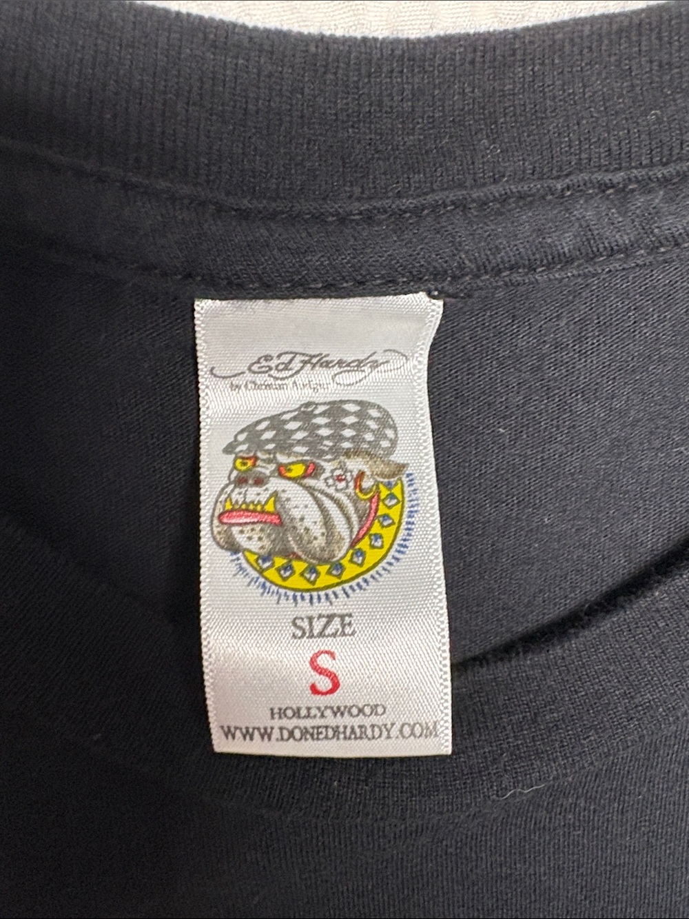 Ed Hardy Black Tee with Roaring Tiger Head Graphic - Picture 5 of 7
